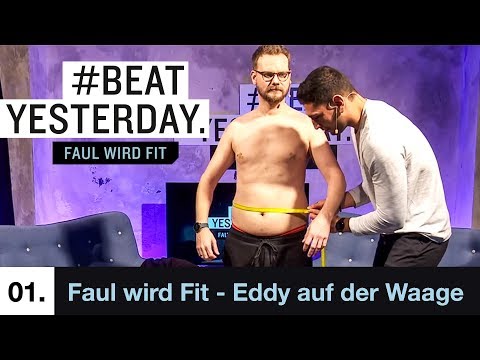 Youtube: Faul wird fit #1 - Eddy steigt auf die Waage | BeatYesterday