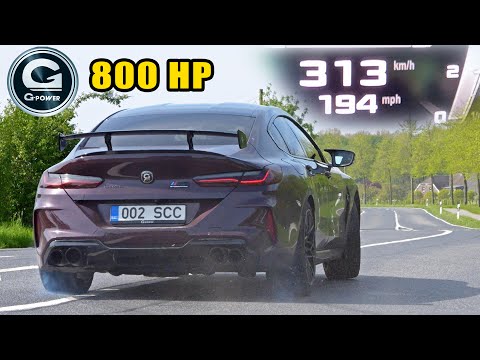 Youtube: 800HP BMW M8 G-POWER | 0-313km/h ACCELERATION TOP SPEED POV & SOUND