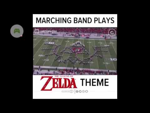 Youtube: Marching band plays the zelda theme at a football game