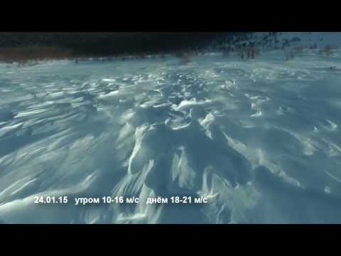 Youtube: Перевал Дятлова, январь 2015, сильный ветер