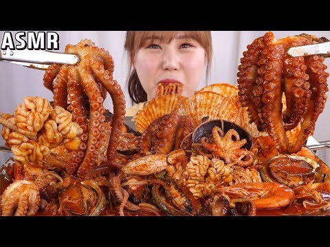 Youtube: ASMR Mukbang｜좋아하는 해산물을 다 넣어본 해물찜 먹방!!