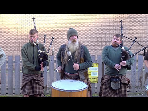 Youtube: Scottish tribal pipes & drums band Clanadonia playing "Ya Bassa" during St Andrew's Day event 2019