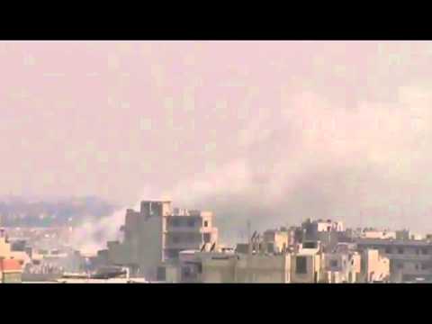 Youtube: شام حمص الخالدية قصف عنيف على الحي بالصواريخ وبالمدفعية 21 6 2012