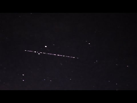 Youtube: Спутники Starlink в небе над Уралом 26 мая 2019 года