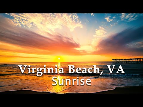 Youtube: Virginia Beach Sunrise, Virginia USA - Full Sunrise 4K - Beach Sounds Waves Crashing Relaxing Sounds