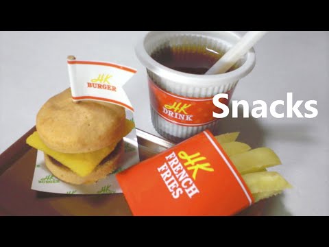 Youtube: バーガー形お菓子作り　Making hamburger-shaped treats