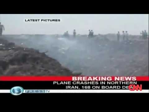 Youtube: Caspian Airlines Iran plane crash