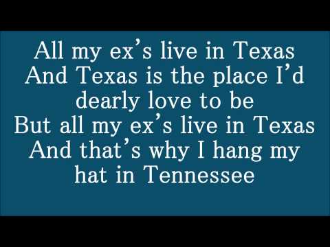 Youtube: George Strait All My Ex's Live In Texas Lyrics