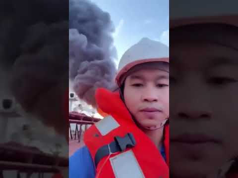 Youtube: The crew from tanker Kairos make preparations to abandon ship following Ukranian sea drone attack.