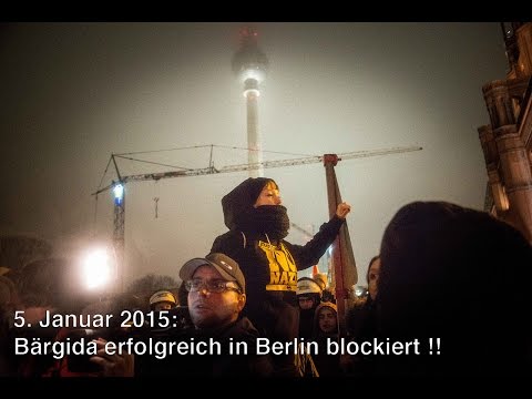 Youtube: 5.1.2015: Bärgida (Pegida) in Berlin blockiert !!