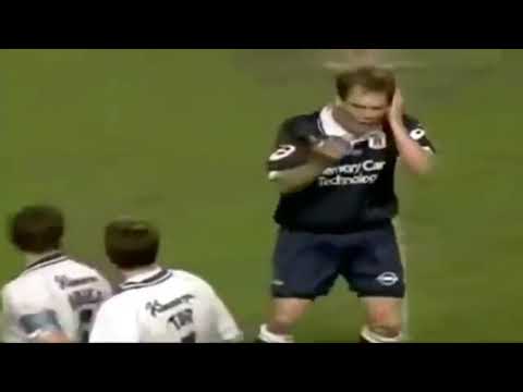 Youtube: Football player gets flicked by the ear...[fake injury]