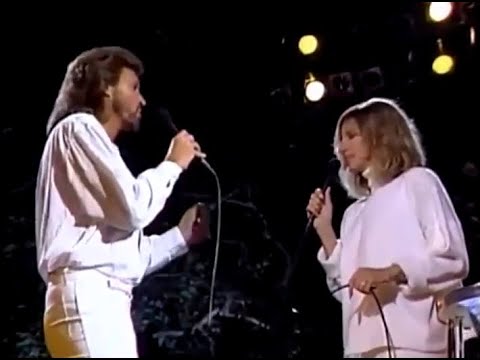 Youtube: Barbra Streisand & Barry Gibb - Guilty - Live 1986 HQ - (With lyrics in Description)