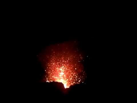 Youtube: Yasur volcano's eruption at night, Tanna Island, Vanuatu.