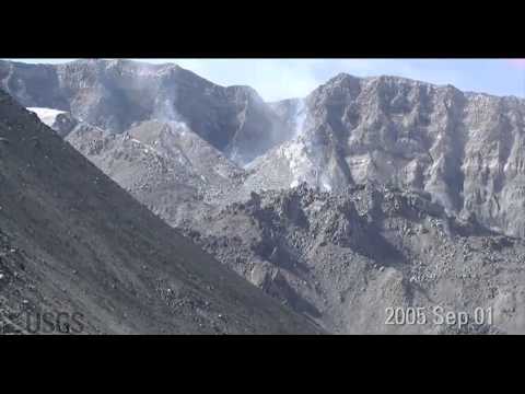 Youtube: Time-lapse images of Mount St. Helens dome growth 2004-2008