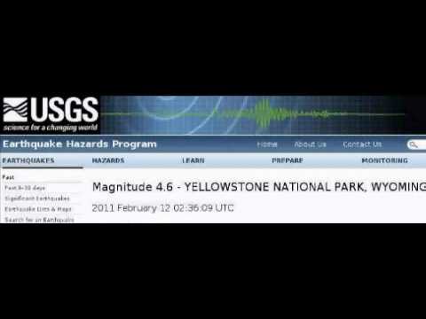 Youtube: ALERT -  4.6  EARTHQUAKE YELLOWSTONE DELETED..!