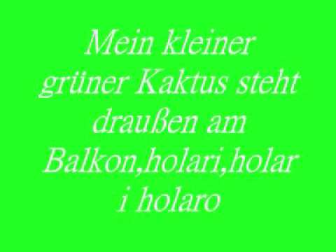 Youtube: Kleiner Kaktus-comediean harmonists- lyrics