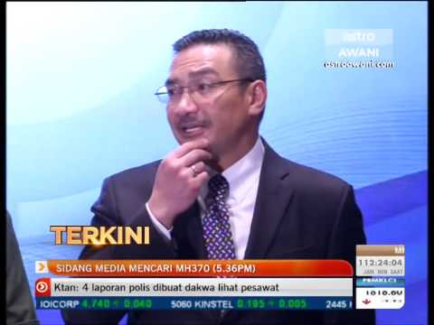 Youtube: [12Mar2014] MH370 PC Malaysia Acting Transport Minister Dato' Seri Hishammuddin