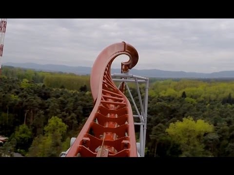 Youtube: Sky Scream Roller Coaster POV Premier Launched Ride Holiday Park Germany Achterbahn