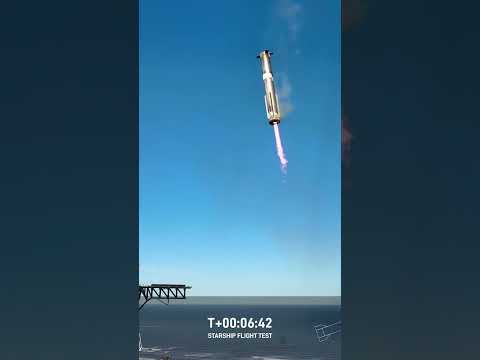 Youtube: #SpaceX #Starship #IFT7: Erste Stufe des Boosters sinkt ab und epischer Turmfang!