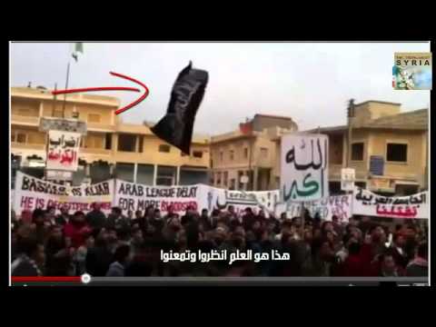 Youtube: Idleb Protesters Raised Al-Qaeda Flag in their Demonstrations