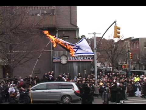 Youtube: BURNING OF THE "ISRAELI" FLAG, 2009  BROOKLYN, NEW YORK