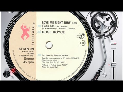 Youtube: ROSE ROYCE - LOVE ME RIGHT NOW #funk #oldschool #rare #soul #killer #boogie #music #80s #groove