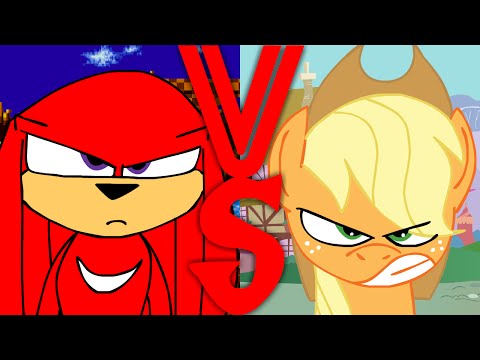 Youtube: Knuckles VS Applejack