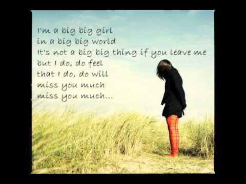 Youtube: Emilia - Big Big World with Lyrics _ wunderschön