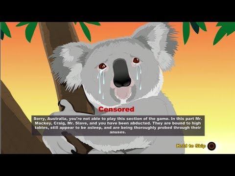 Youtube: Banned South Park The Stick of Truth, (Crying Koala) Censored Australian Scenes