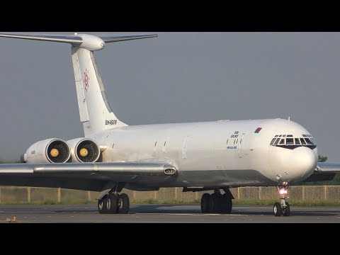Youtube: ILYUSHIN IL62 LANDING with OPEN REVERSERS 5 SECONDS BEFORE TOUCHDOWN + IL62 DEPARTURE (4K)