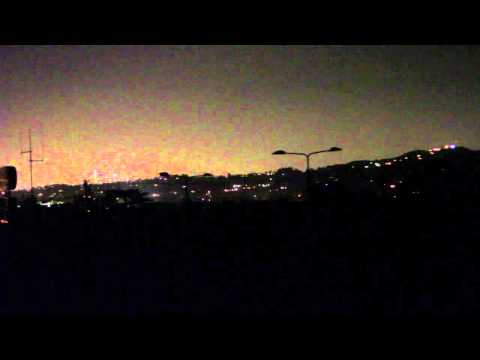 Youtube: November 30, 2011 Los Angeles Wind Storm: Power Line Transformers Arcing Across Night Sky