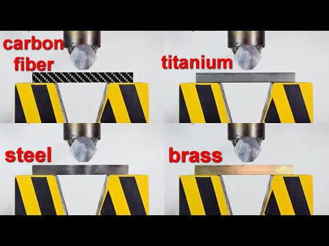 Youtube: HYDRAULIC PRESS VS TITANIUM AND CARBON FIBER, BENDING TEST