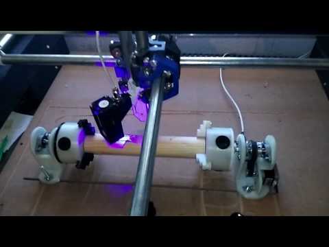 Youtube: Mostly printed 4th axis for MPCNC. First run