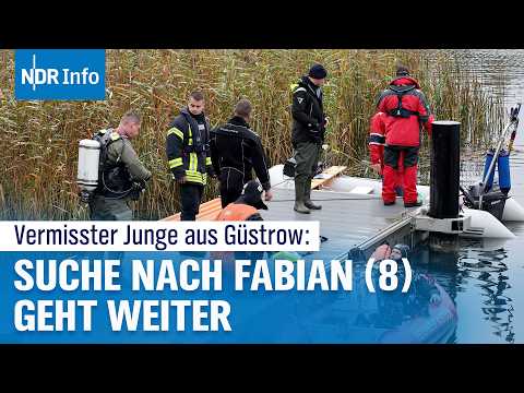 Youtube: 8-Jähriger Fabian aus Güstrow vermisst – Polizei und Taucher suchen im Inselsee | NDR Info