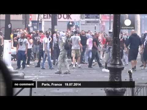 Youtube: France: Police fire tear gas as banned pro-Palestinian protest turns violent