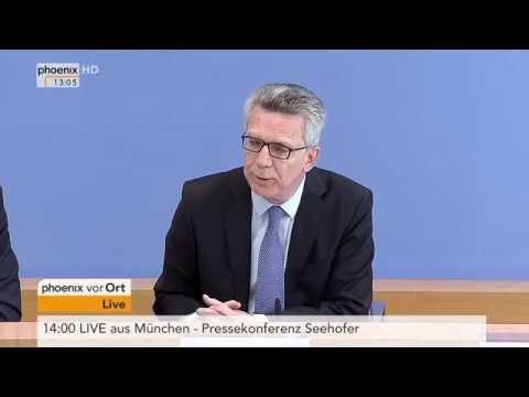 Youtube: Kriminalstatistik 2016: Pressekonferenz mit Thomas de Maizière und Markus Ulbig am 24.04.17