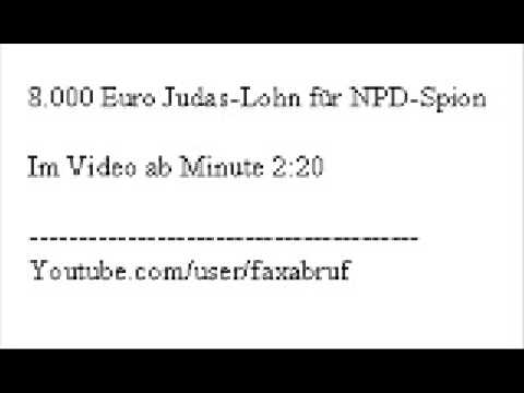 Youtube: 8.000 Euro  für NPD - Spion