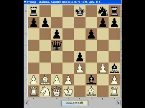 Youtube: Eröffnungskatastrophen 2. Sokolski-Eröffnung, Orang-Utan. 1.b2-b4. Eugen Grinis. Schach