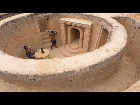Youtube: Building Most Fantastic Underground House By Craftsmanship (All Part1 and Part2)