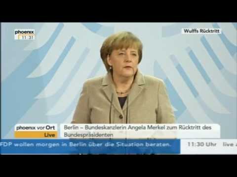 Youtube: Erklärung von Angela Merkel zum Rücktritt von Wulff