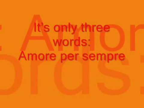 Youtube: Nevio Passaro - Amore per sempre (lyrics) (deutsch)
