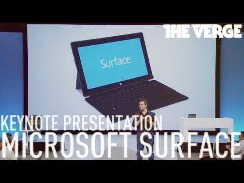 Youtube: Microsoft Surface Keynote