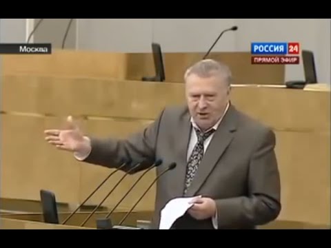 Youtube: Russian politician Zhirinovsky made Putin laugh and everyone else. Speech in Duma (English subs)