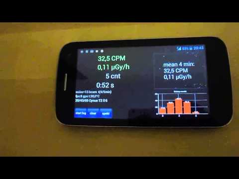 Youtube: Oliver Deisenroth misst radioaktive Strahlung mit dem Smartphone (radioactivity counter-App)