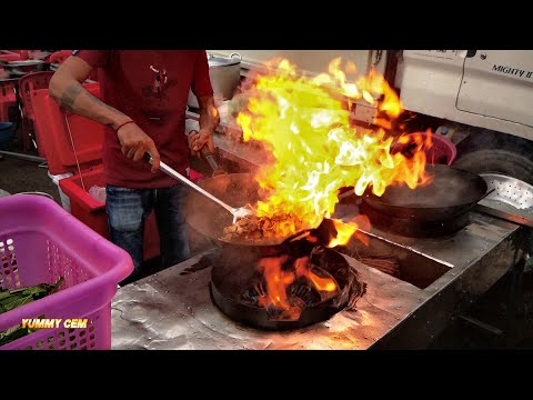 Youtube: Amazing cooking by a WOK master in Cambodia. Street food