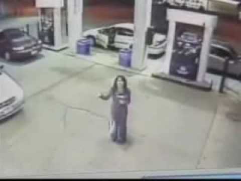 Youtube: Ghost caught on security tape at gas station