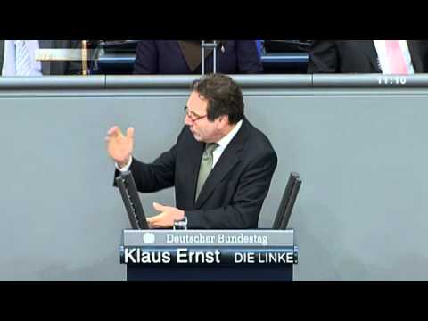 Youtube: Klaus Ernst, DIE LINKE: Offene EU-Arbeitsmärkte erzwingen Mindestlohn
