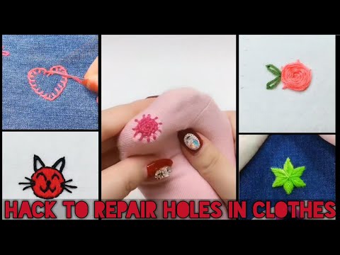 Youtube: Easy Embroidery Hack to Repair Hole in Clothes