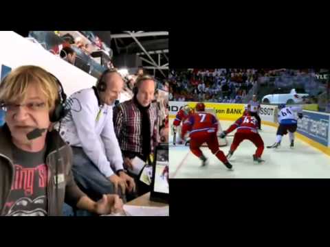 Youtube: Mertarannan reaktio Granlundin ilmaveiviin | Jääkiekon MM 2011