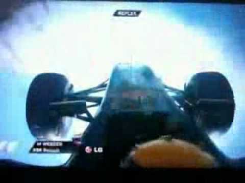 Youtube: ACCIDENTE WEBBER CRASH GP VALENCIA 2010 ON BOARD(27.07.10)